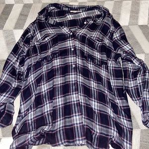 Plaid cotton button down